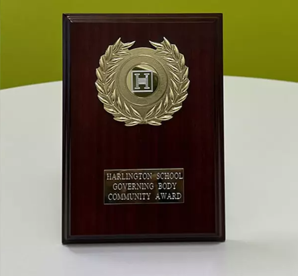 RWC awarded with the Harlington School Governor Community Award